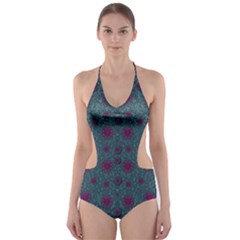 Lovely Ornate Hearts Of Love Cut-out One Piece Swimsuit