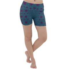 Lovely Ornate Hearts Of Love Lightweight Velour Yoga Shorts by pepitasart