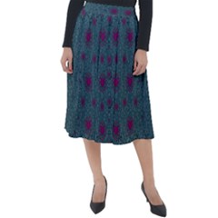 Lovely Ornate Hearts Of Love Classic Velour Midi Skirt  by pepitasart