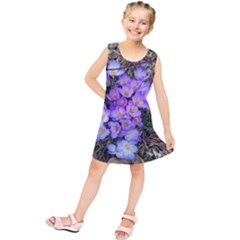 Signs Of Spring Purple Crocua Kids  Tunic Dress by Riverwoman