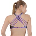 Signs of spring purple crocua Criss Cross Racerback Sports Bra View2