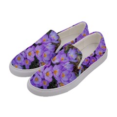 Signs Of Spring Purple Crocua Women s Canvas Slip Ons by Riverwoman