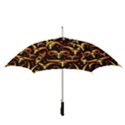 Stylised Horns Black Pattern Straight Umbrellas View3