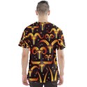 Stylised Horns Black Pattern Men s Sports Mesh Tee View2