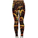 Stylised Horns Black Pattern Classic Yoga Leggings View2