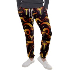 Stylised Horns Black Pattern Men s Jogger Sweatpants