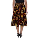 Stylised Horns Black Pattern Perfect Length Midi Skirt View2