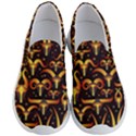 Stylised Horns Black Pattern Men s Lightweight Slip Ons View1