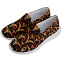 Stylised Horns Black Pattern Men s Lightweight Slip Ons View2