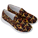 Stylised Horns Black Pattern Men s Lightweight Slip Ons View3