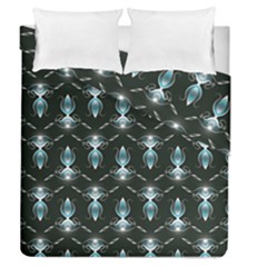 Seamless Pattern Background Black Duvet Cover Double Side (queen Size)