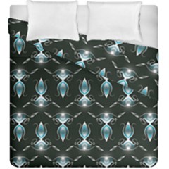 Seamless Pattern Background Black Duvet Cover Double Side (king Size) by HermanTelo