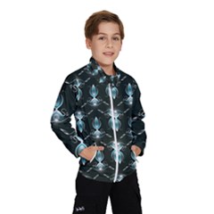 Seamless Pattern Background Black Kids  Windbreaker