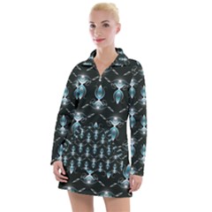 Seamless Pattern Background Black Women s Hoodie Dress