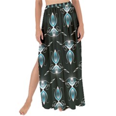 Seamless Pattern Background Black Maxi Chiffon Tie-up Sarong