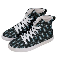 Seamless Pattern Background Black Men s Hi-top Skate Sneakers