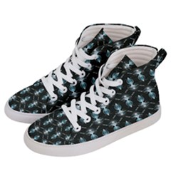 Seamless Pattern Background Black Women s Hi-top Skate Sneakers