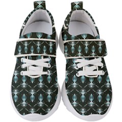 Seamless Pattern Background Black Kids  Velcro Strap Shoes