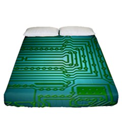 Board Conductors Circuits Fitted Sheet (queen Size) by HermanTelo