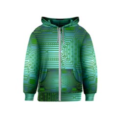 Board Conductors Circuits Kids  Zipper Hoodie by HermanTelo