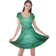 Board Conductors Circuits Cap Sleeve Dress by HermanTelo