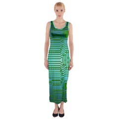 Board Conductors Circuits Fitted Maxi Dress