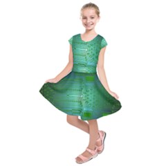 Board Conductors Circuits Kids  Short Sleeve Dress by HermanTelo