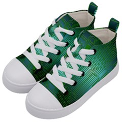 Board Conductors Circuits Kids  Mid-top Canvas Sneakers by HermanTelo