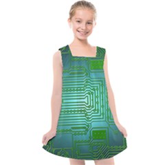 Board Conductors Circuits Kids  Cross Back Dress by HermanTelo