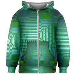 Board Conductors Circuits Kids  Zipper Hoodie Without Drawstring by HermanTelo