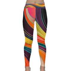 Abstract Colorful Background Wavy Classic Yoga Leggings