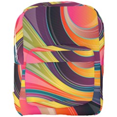 Abstract Colorful Background Wavy Full Print Backpack