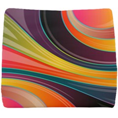 Abstract Colorful Background Wavy Seat Cushion