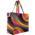 Abstract Colorful Background Wavy Canvas Travel Bag View3