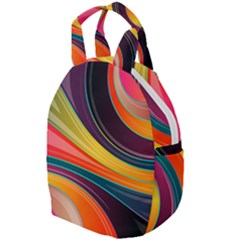 Abstract Colorful Background Wavy Travel Backpacks