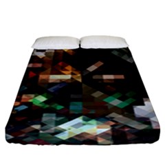 Abstract Texture Desktop Fitted Sheet (king Size)