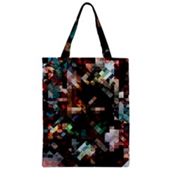 Abstract Texture Desktop Zipper Classic Tote Bag