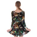 Abstract Texture Desktop Long Sleeve Skater Dress View2