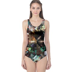 Abstract Texture Desktop One Piece Swimsuit