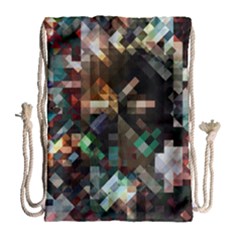 Abstract Texture Desktop Drawstring Bag (large)