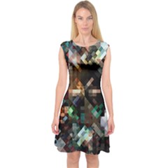 Abstract Texture Desktop Capsleeve Midi Dress by HermanTelo