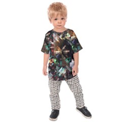 Abstract Texture Desktop Kids  Raglan Tee