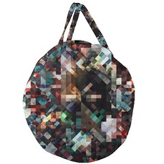 Abstract Texture Desktop Giant Round Zipper Tote