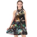 Abstract Texture Desktop Halter Neckline Chiffon Dress  View1