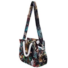 Abstract Texture Desktop Rope Handles Shoulder Strap Bag