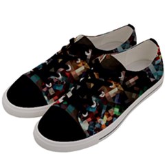 Abstract Texture Desktop Men s Low Top Canvas Sneakers