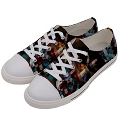 Abstract Texture Desktop Women s Low Top Canvas Sneakers