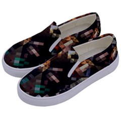 Abstract Texture Desktop Kids  Canvas Slip Ons by HermanTelo