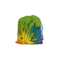 Abstract Pattern Lines Wave Drawstring Pouch (small)