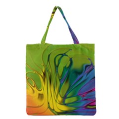 Abstract Pattern Lines Wave Grocery Tote Bag